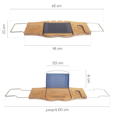dimensions longueur et largeur plateau bain